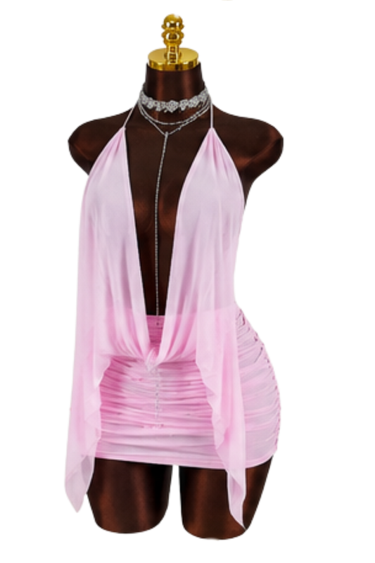 Blush Fantasy Mini Dress