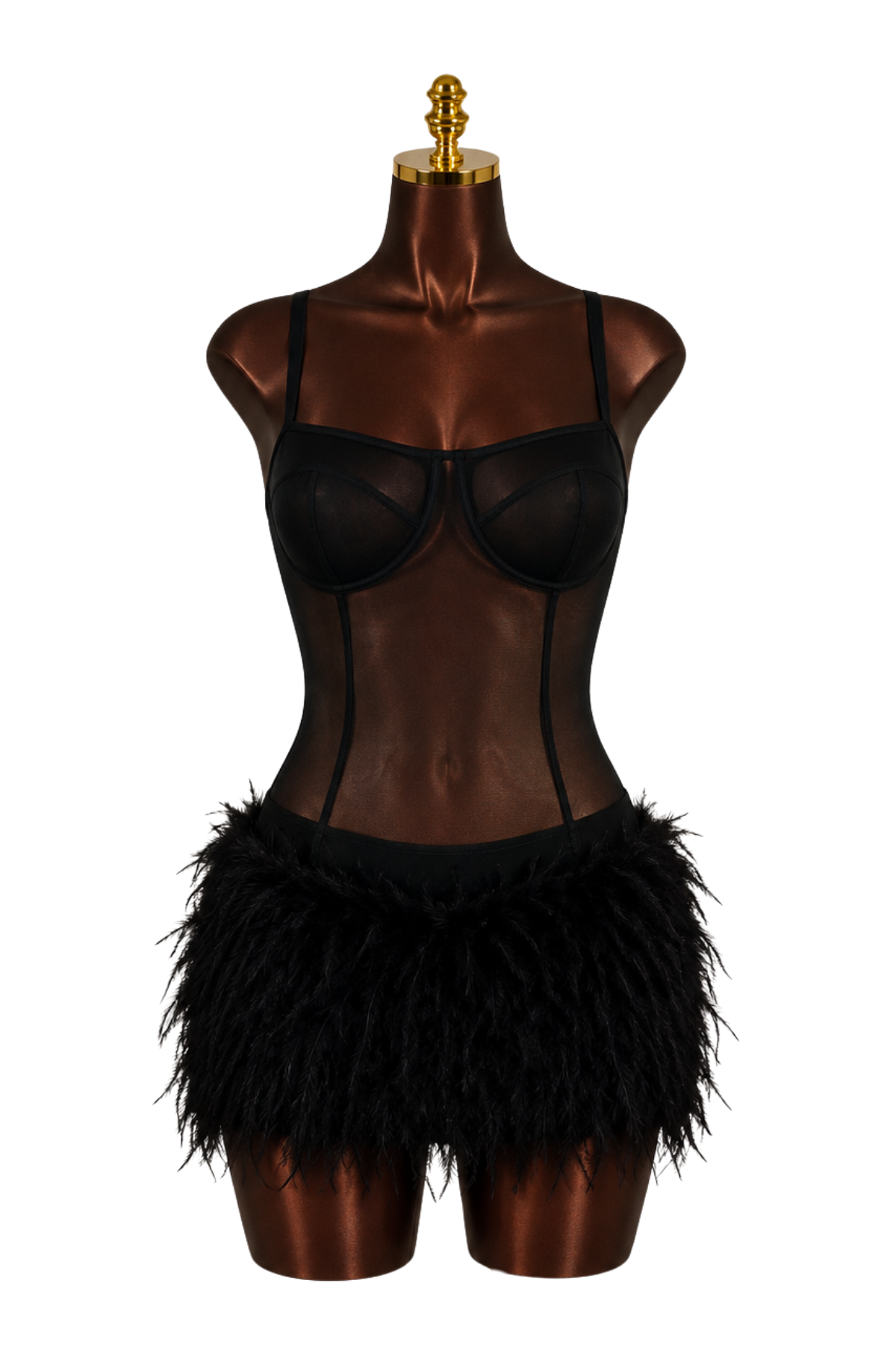 Midnight Mesh Mini Dress