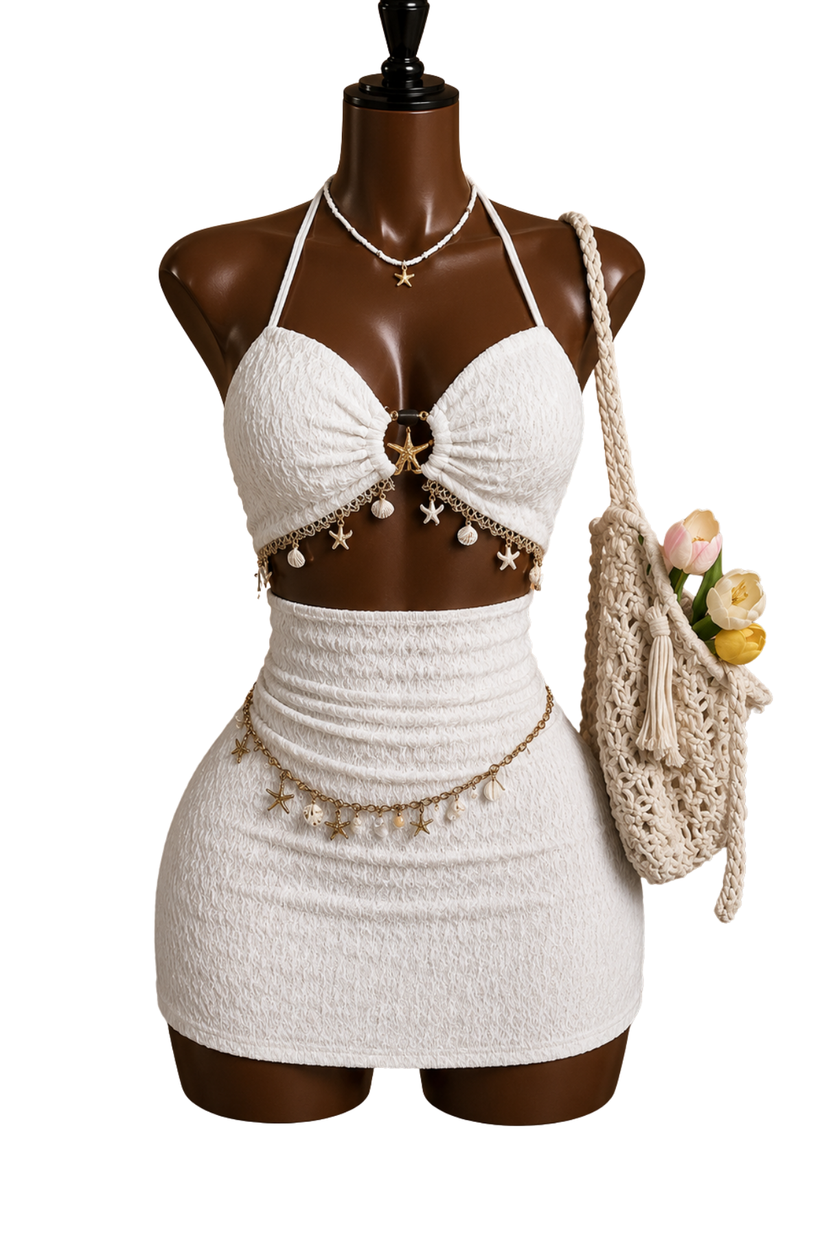 Seaside Charm Cutout Dress