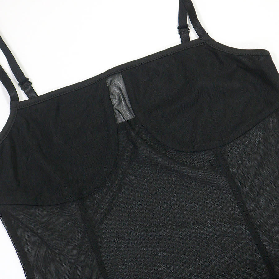 Midnight Mesh Mini Dress