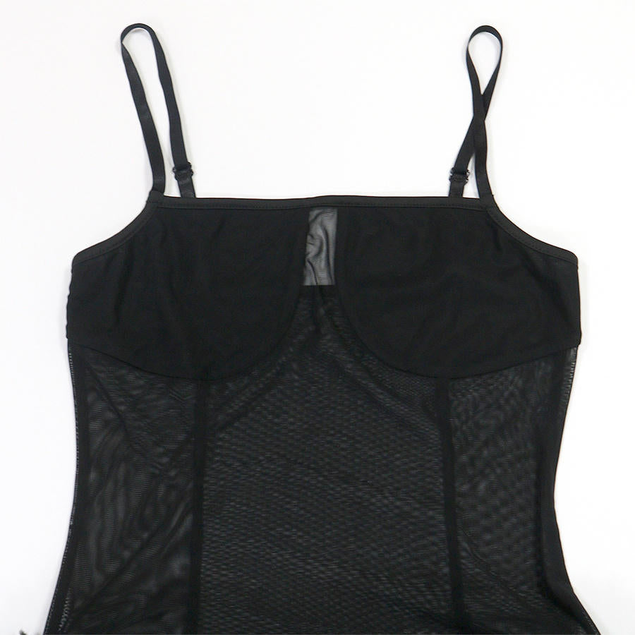 Midnight Mesh Mini Dress