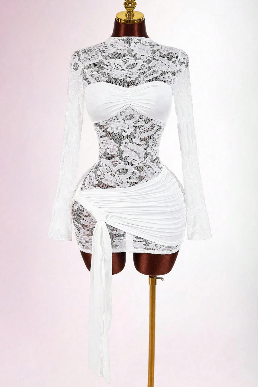 Ivory Lace Mini Dress