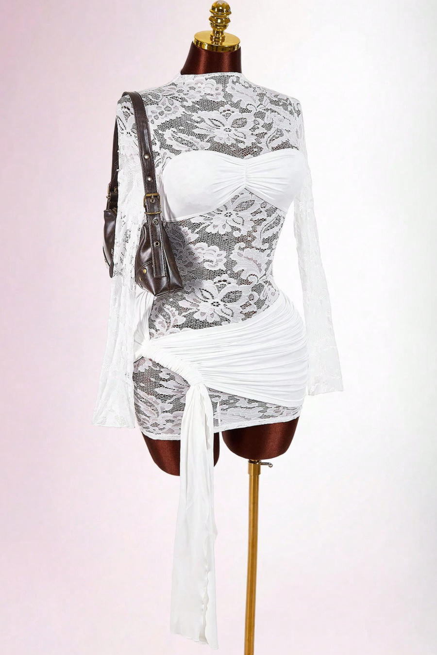Ivory Lace Mini Dress
