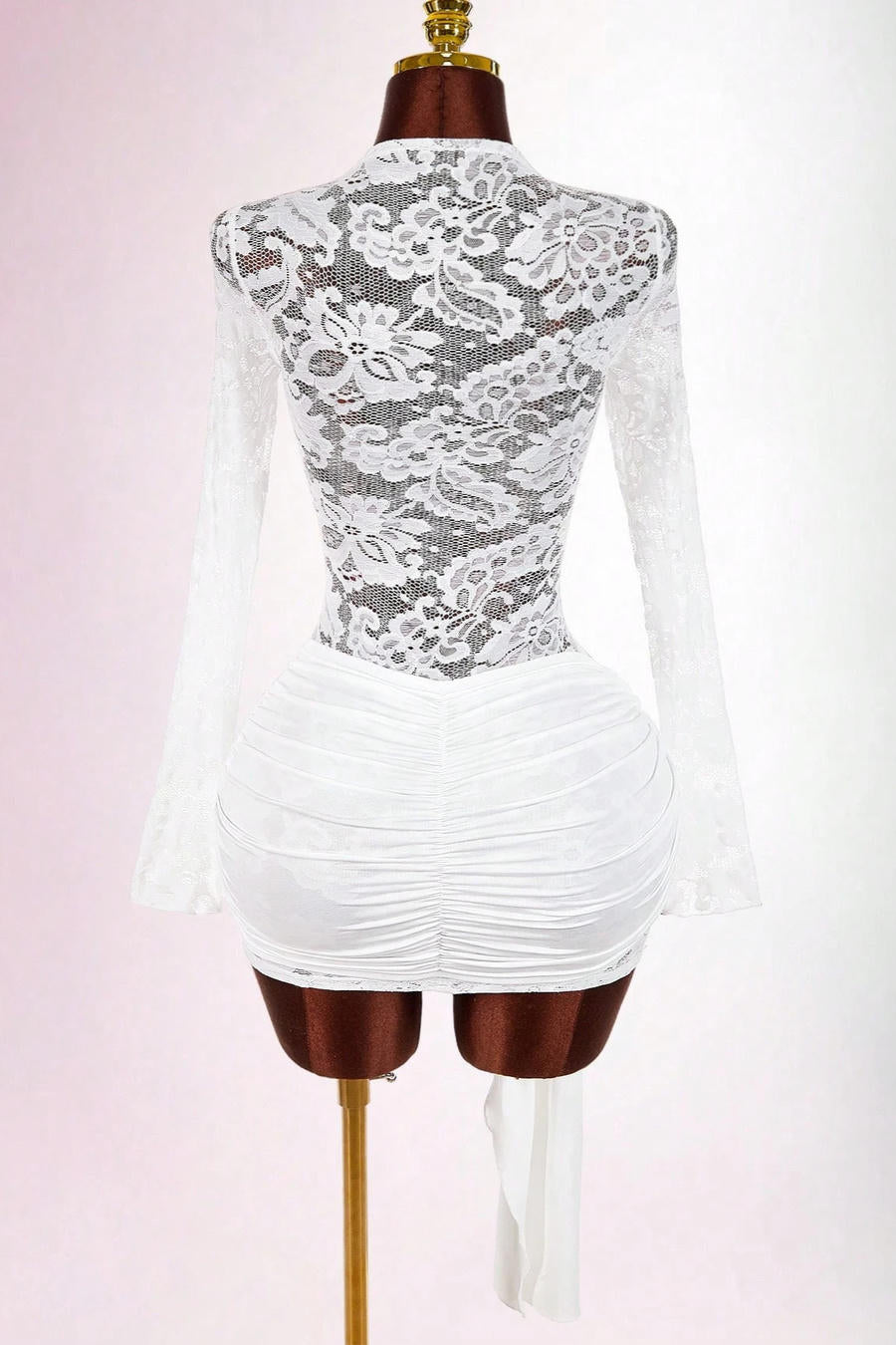 Ivory Lace Mini Dress