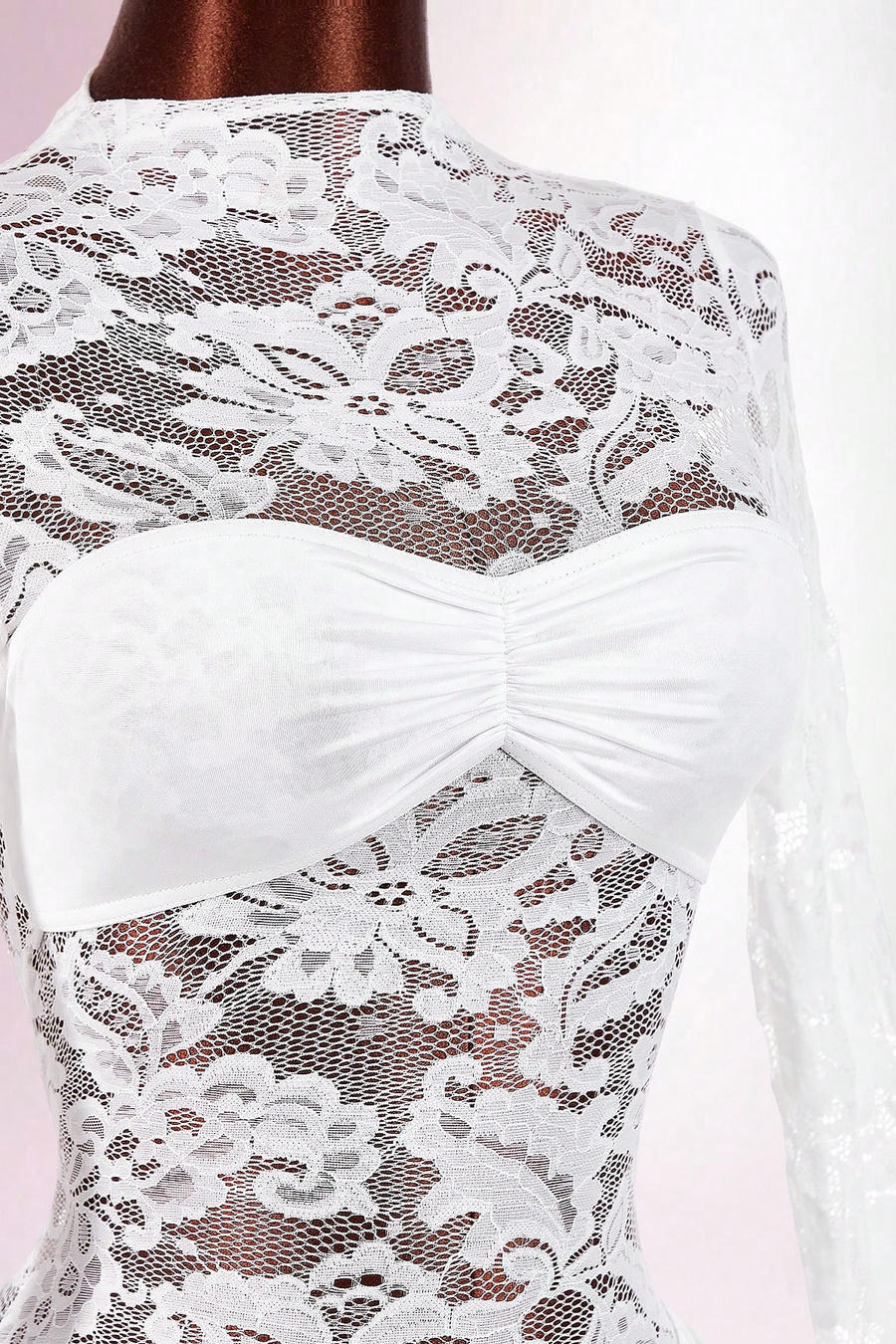 Ivory Lace Mini Dress
