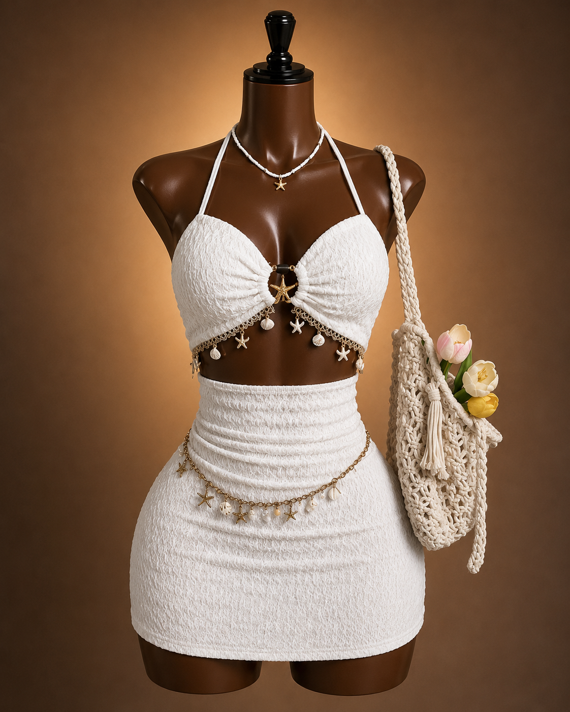 Seaside Charm Cutout Dress