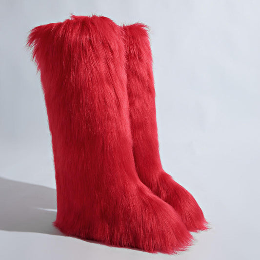 Calf length Fur Boot